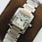 Cartier 8848 Factory Steel Strap Quartz Watch For Women Beige