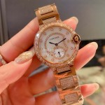 Ballon Bleu De Cartier Diamond 36mm Dial Watch Gold