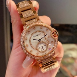 Ballon Bleu De Cartier Diamond 36mm Dial Watch Gold