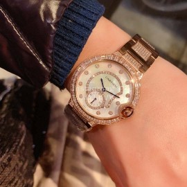 Ballon Bleu De Cartier Diamond 36mm Dial Watch Gold