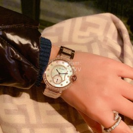 Ballon Bleu De Cartier Diamond 36mm Dial Watch Gold