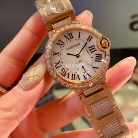 Ballon Bleu De Cartier Diamond 36mm Dial Watch Rose Gold