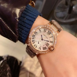 Ballon Bleu De Cartier Diamond 36mm Dial Watch Rose Gold
