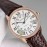 Cartier Classic Roman Numeral Dial Leather Strap Watch White