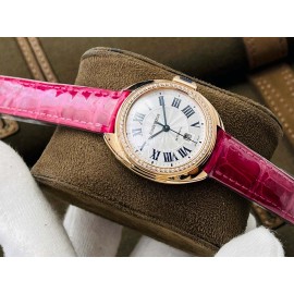 Cartier Eg Factory 316l Refined Steel Diamond Watch Rose Red