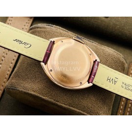 Cartier Eg Factory 316l Refined Steel Diamond Watch Wine Red