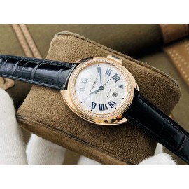 Cartier Eg Factory 316l Refined Steel Diamond Watch Black