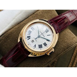 Cartier Eg Factory 316l Refined Steel Watch Wine Red