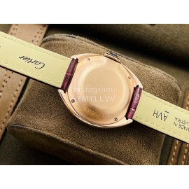 Cartier Eg Factory 316l Refined Steel Watch Wine Red