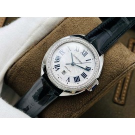 Cartier Eg Factory New 316l Refined Steel Diamond Watch Black