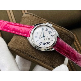 Cartier Eg Factory New 316l Refined Steel Watch Rose Red