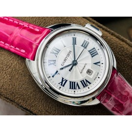 Cartier Eg Factory New 316l Refined Steel Watch Rose Red