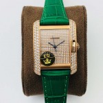 Cartier Eg Factory Tank Anglaise Diamond Dial Watch Green