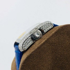 Cartier Eg Factory Tank Anglaise Diamond Dial Watch Blue