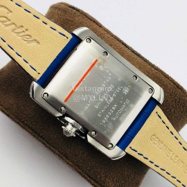 Cartier Eg Factory Tank Anglaise Diamond Dial Watch Blue