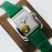 Cartier Eg Factory Tank Anglaise Diamond Dial Green Strap Watch