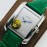 Cartier Eg Factory Tank Anglaise Diamond Dial Green Strap Watch