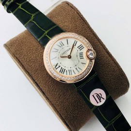 Ballon Blanc De Cartier Dr Factory Diamond Dial Watch