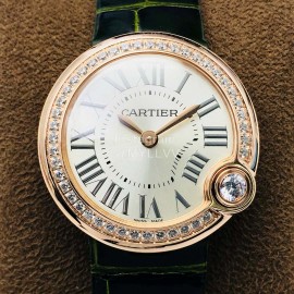 Ballon Blanc De Cartier Dr Factory Diamond Dial Watch