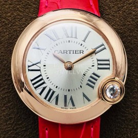 Cartier Dr Factory Roman Numeral Dial Leather Strap Watch