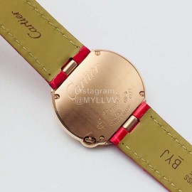 Cartier Dr Factory Roman Numeral Dial Leather Strap Watch