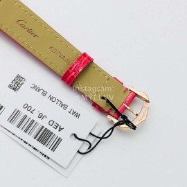 Cartier Dr Factory Roman Numeral Dial Leather Strap Watch