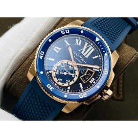 Calibre De Cartier Eg Factory Luminous Calendar Watch Blue