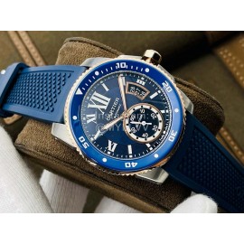 Calibre De Cartier Eg Factory Luminous Calendar Blue Watch