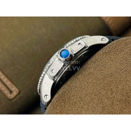 Calibre De Cartier Eg Factory Luminous Calendar Nylon Strap Watch Blue