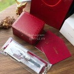 Ballon Blanc De Cartier Leather Strap Diamond Watch