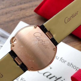 Ballon Blanc De Cartier Leather Strap Diamond Watch