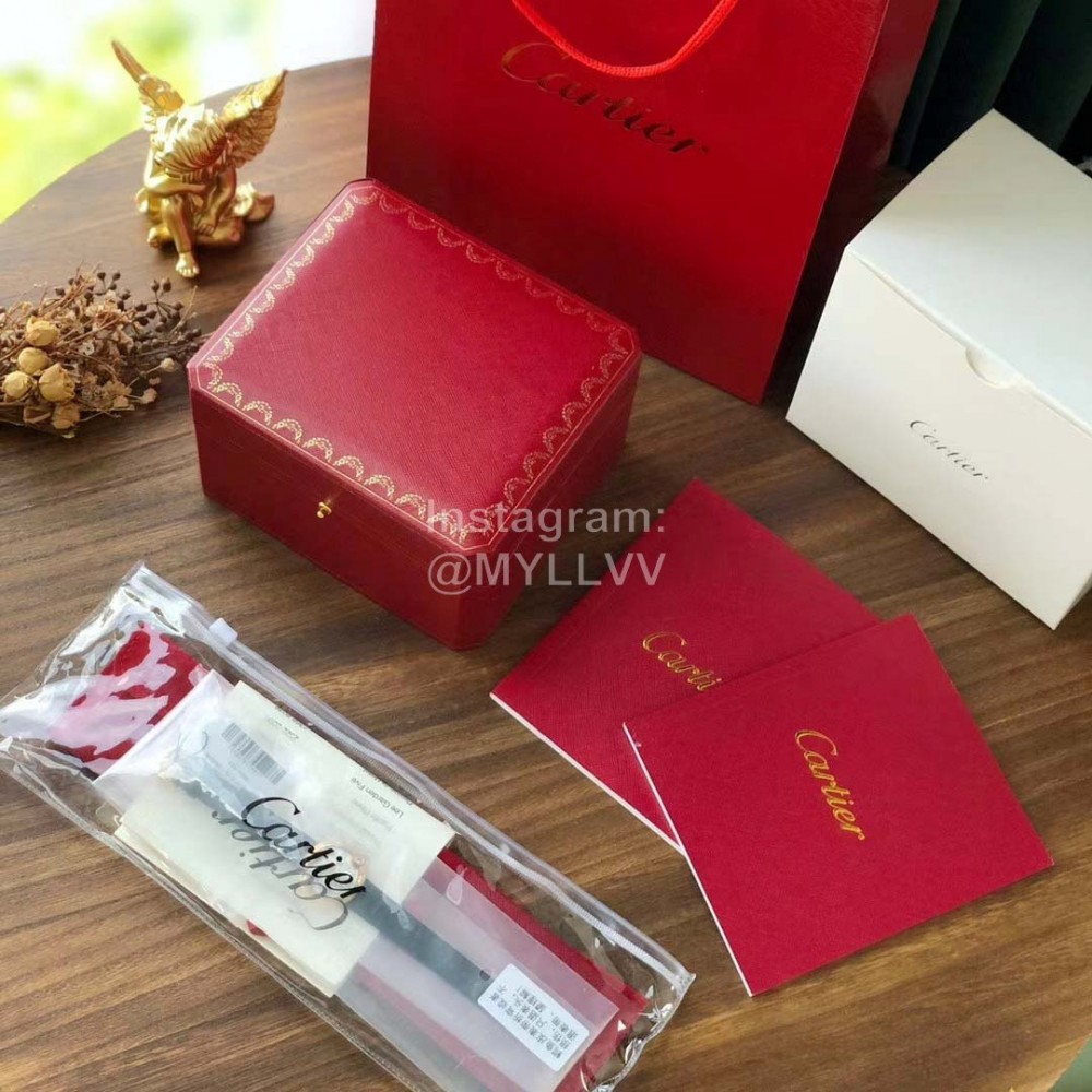 Ballon Blanc De Cartier Black Leather Strap Watch