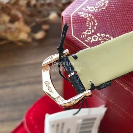 Ballon Blanc De Cartier Black Leather Strap Watch