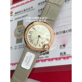 Cartier Roman Digital 30mm Dial Diamond Leather Strap Watch Gray