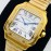 Santos De Cartier Bv Factory Diamond Square Dial Watch Gold