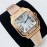 Santos De Cartier Bv Factory Diamond Square Dial Watch Rose Gold