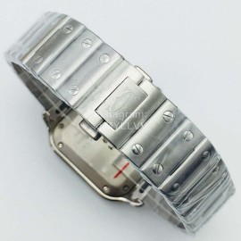 Santos De Cartier Bv Factory Diamond Square Dial Watch Silver