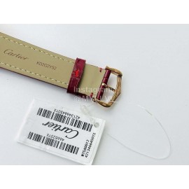 Cartier Uu Factory Santos-Dumont 904l Fine Steel Case Watch Wine Red