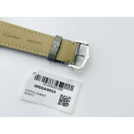 Cartier Uu Factory Santos-Dumont 904l Fine Steel Case Watch Gray