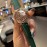 Cartier Diamond Dial Soft Green Leather Strap Watch 