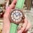 Cartier Diamond Dial Soft Leather Strap Quartz Watch For Women