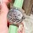 Cartier Diamond Dial Green Leather Strap Quartz Watch For Women
