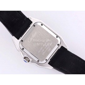 Cartier Sf Factory Diamond Square Dial Mechanical Watch Black