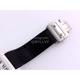 Cartier Sf Factory Diamond Square Dial Mechanical Watch White