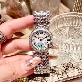 Ballon Blanc De Cartier Roman Digital Dial Watch Silver