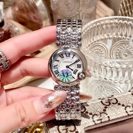 Ballon Blanc De Cartier Roman Digital Dial Watch Silver