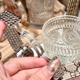 Ballon Blanc De Cartier Roman Digital Dial Watch Silver