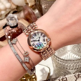 Ballon Blanc De Cartier Roman Digital Dial Watch Rose Gold