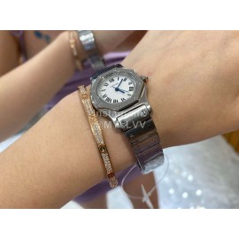 Vintage Cartier Santons Octagon Small Steel Strap Watch 