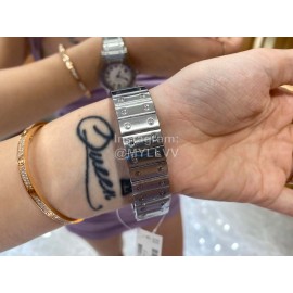 Vintage Cartier Santons Octagon Large Steel Strap Watch 